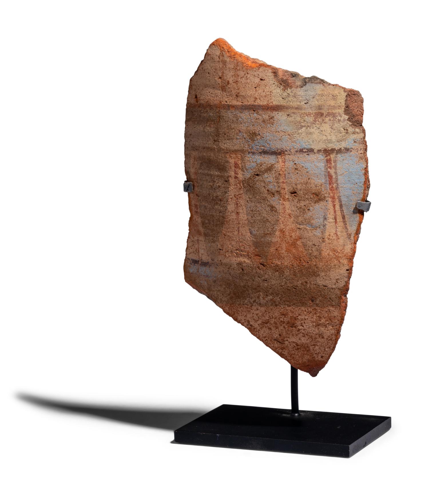 An Egyptian Polychrome Pottery Fragment