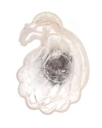A Carved Rock Crystal Bowl Height 4 1/2 x width of bowl 11 5/8 inches. — 20TH CENTURY