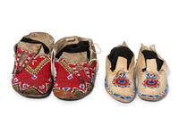 Plains Beaded Hide Moccasins