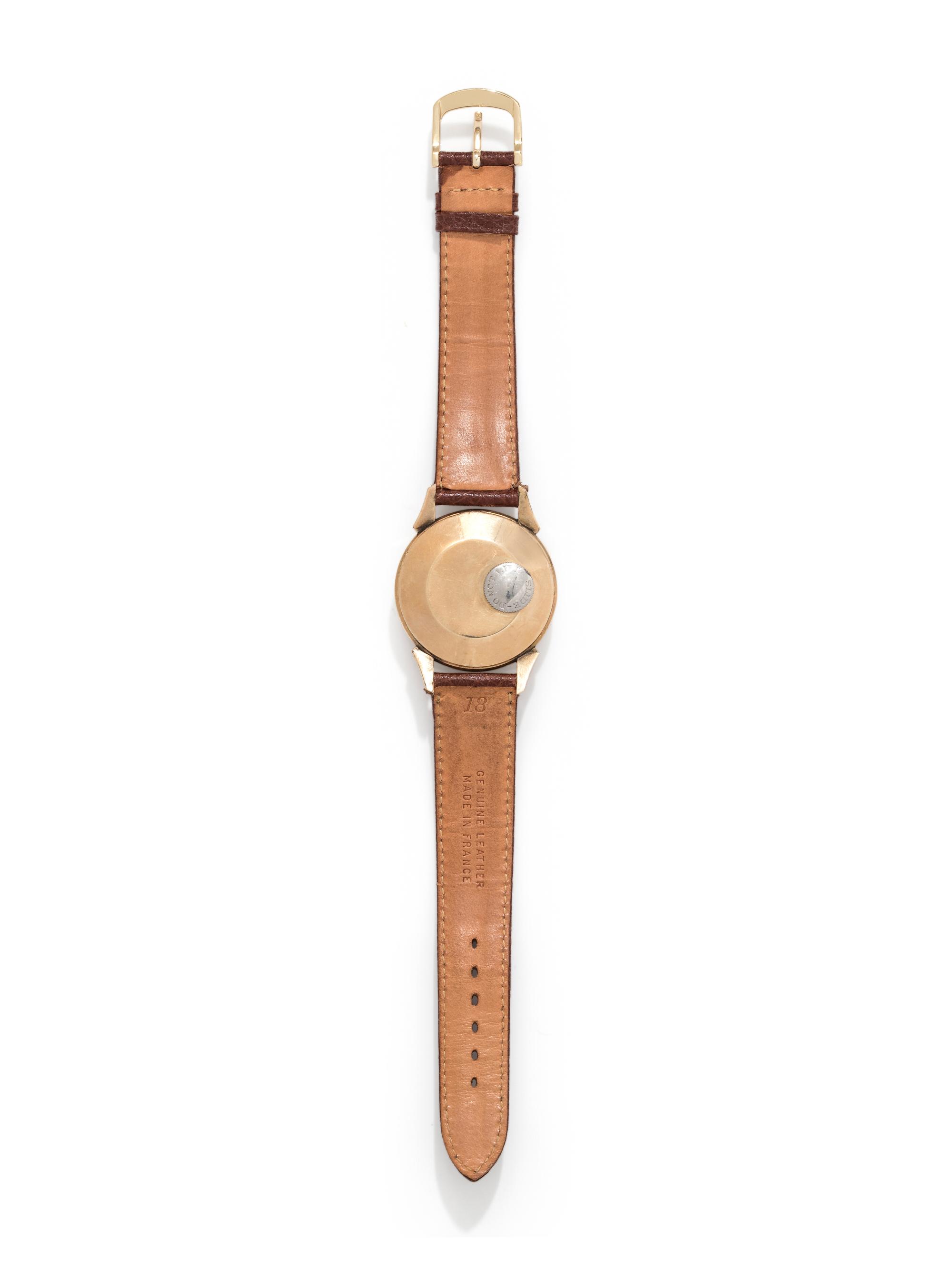 JAEGER-LeCOULTRE, VINTAGE, 10K GOLD-FILLED 'FUTUREMATIC' WRISTWATCH
