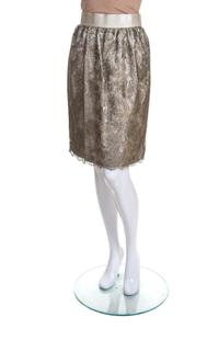 A Bill Blass Champagne Lace Skirt, Size 8.