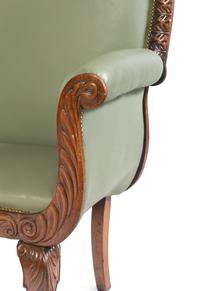 An Italian Carved Walnut Armchair