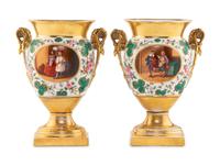 A Pair of Paris Porcelain Urns