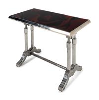 A Pair of Art Deco Chrome and Silver-Plate Café Tables