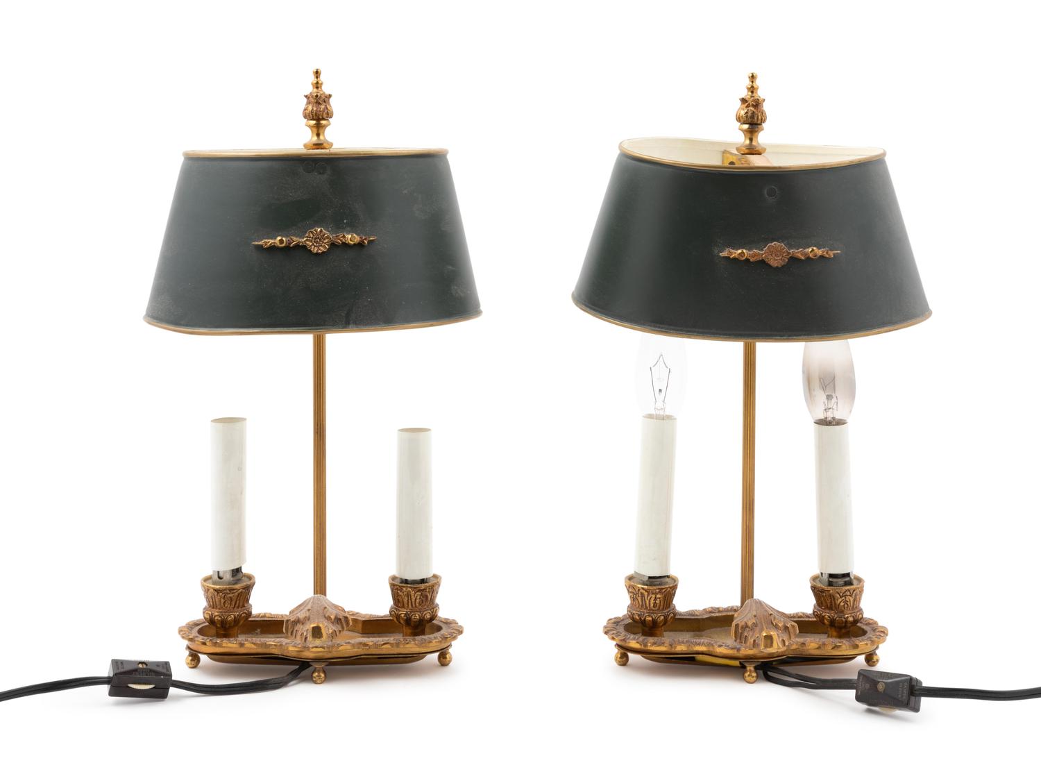 A Pair of Tole Lamps