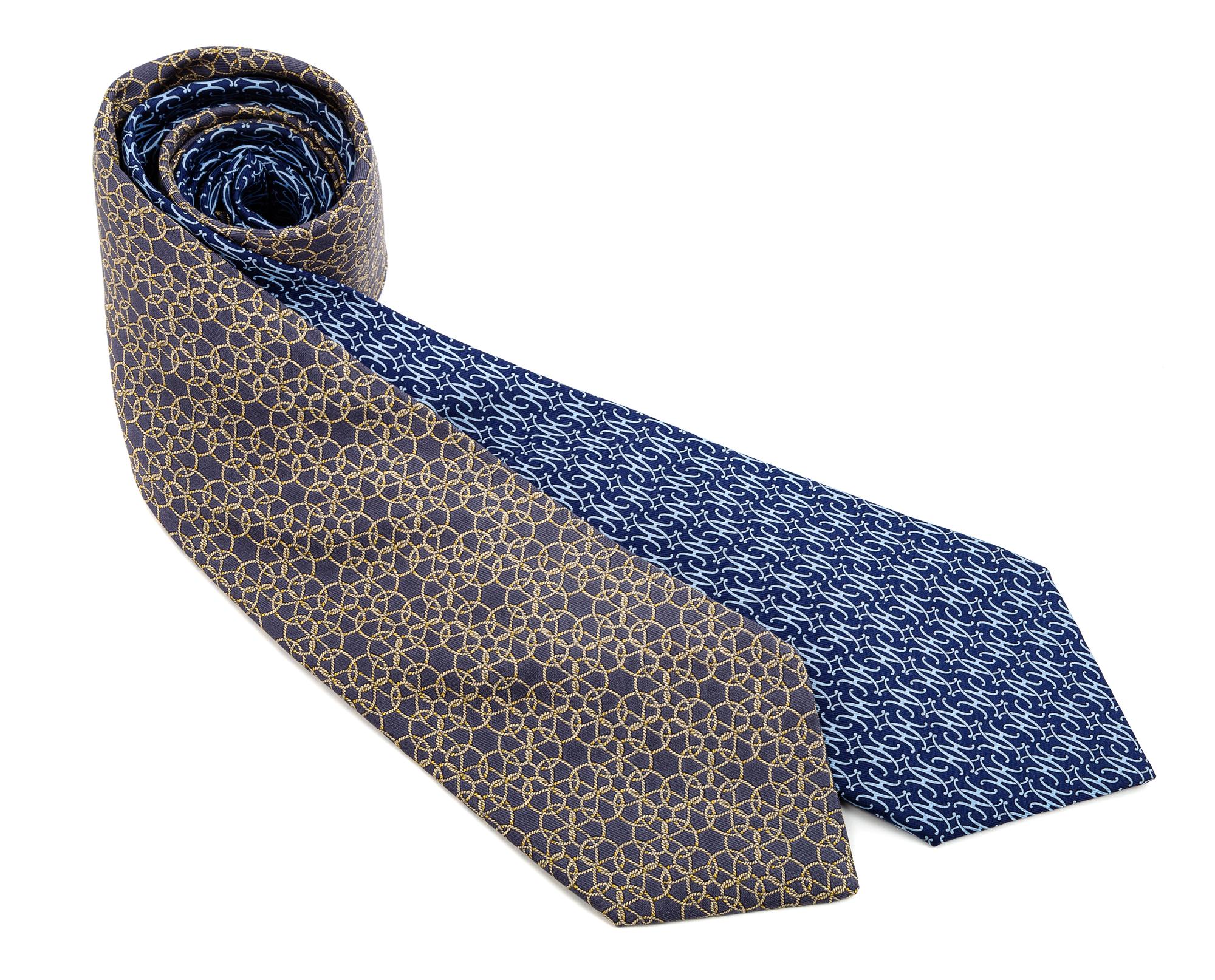A Pair of Hermès Silk Ties,