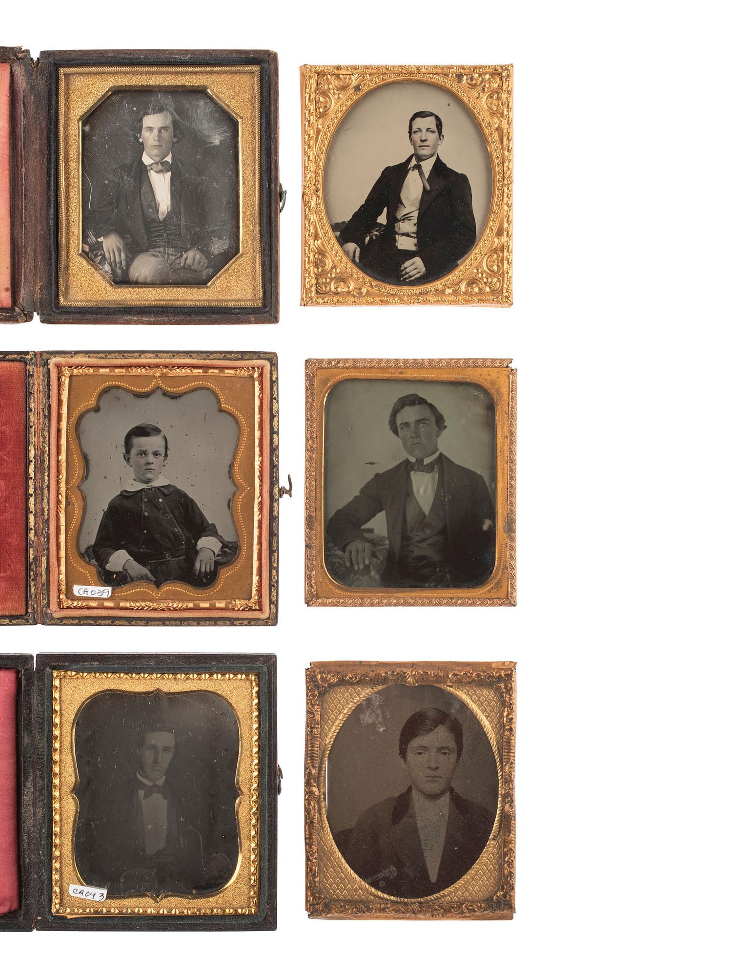 [EARLY PHOTOGRAPHY]. 22 assorted images of boys and fresh-faced young men.