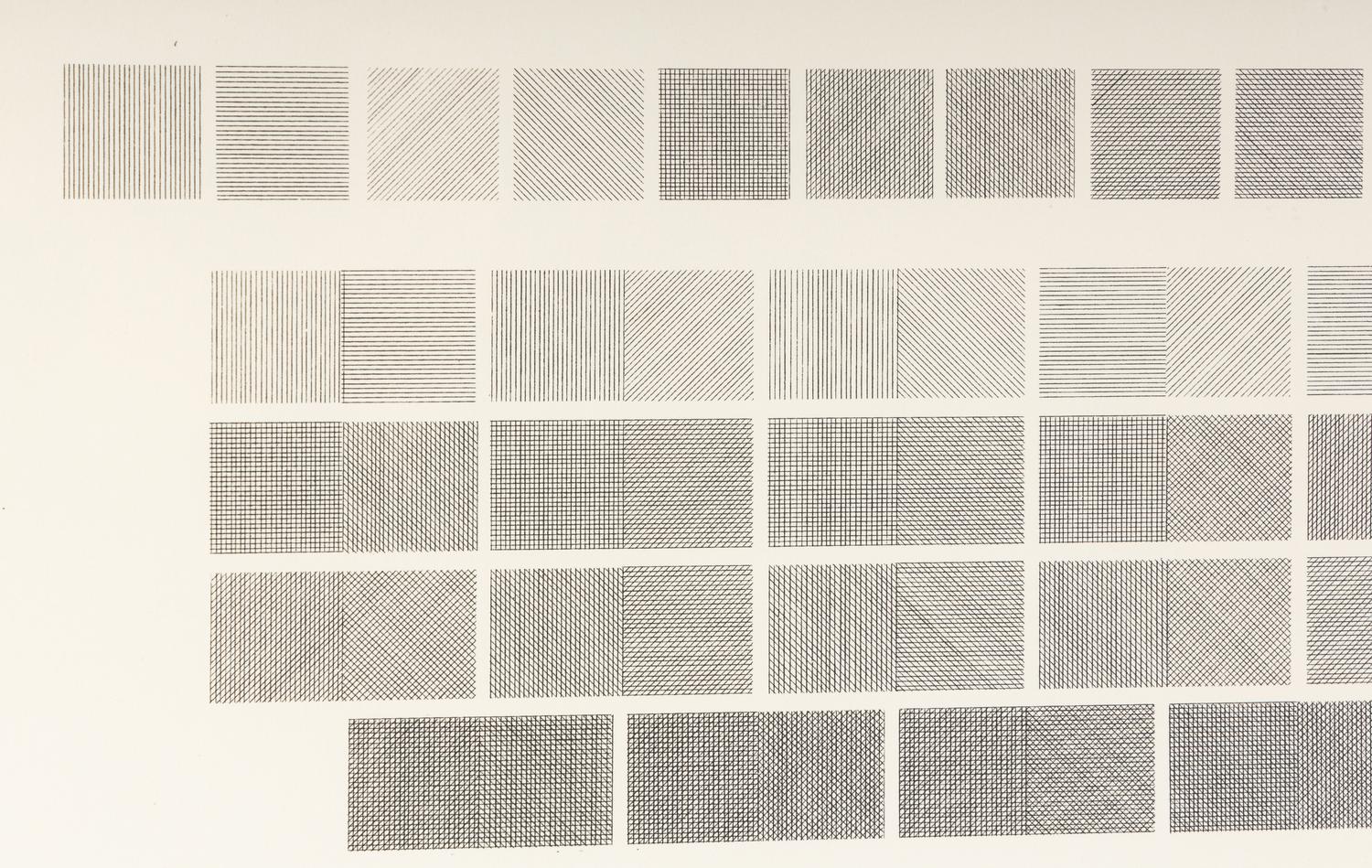 All One, Two, Three & Four Part Combinations of Lines in Four Directions (set of two), 1976