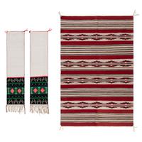 Navajo Weaving AND Hopi Brocaded Sash