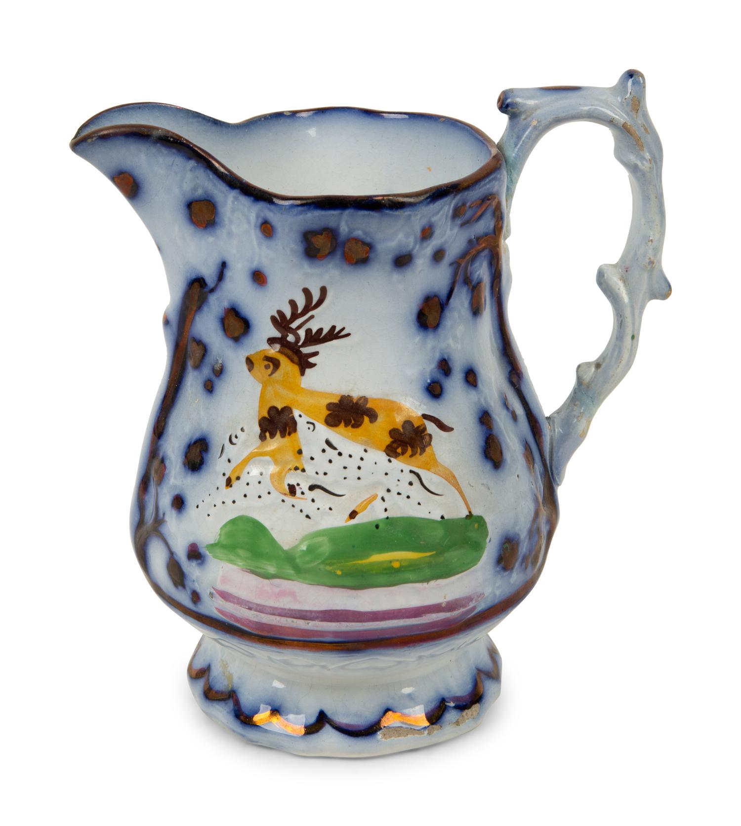 A Collection of Eight Painted, Transferware and Molded Earthenware Articles — 19TH/20TH CENTURY