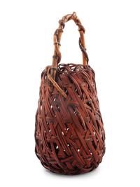 Two Japanese Bamboo Ikebana Baskets [Basket pictured on left to be returned to client; not included in donation group]
