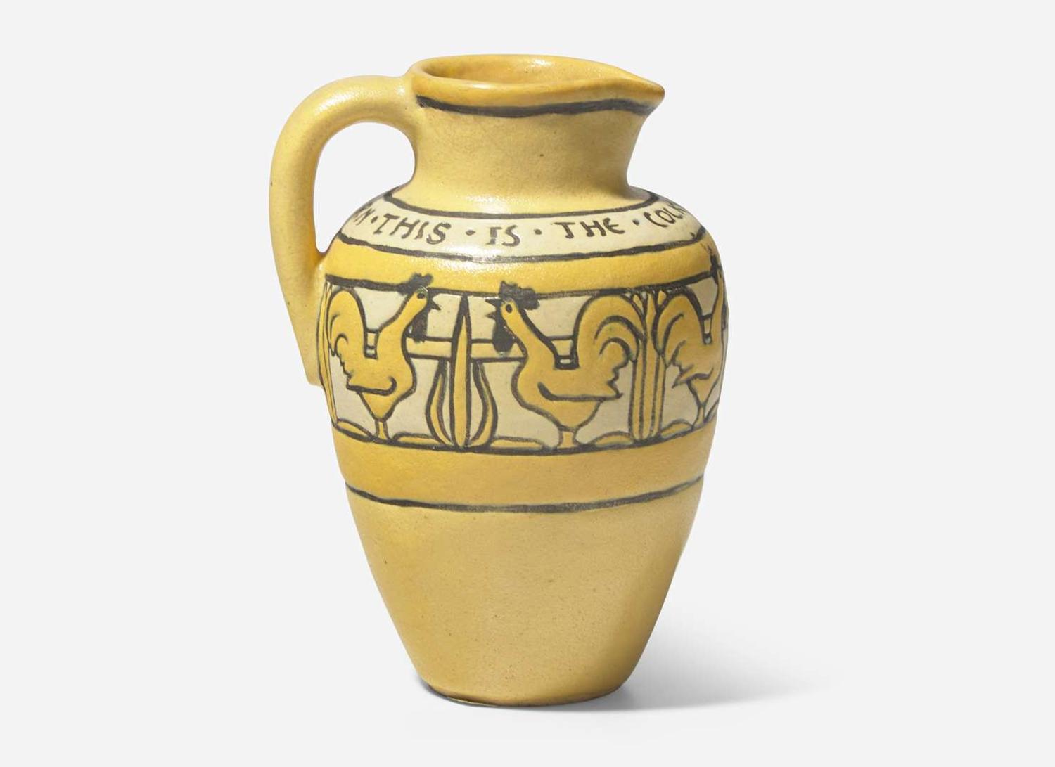 Frances Rocchi for Saturday Evening Girls, Pitcher with Roosters