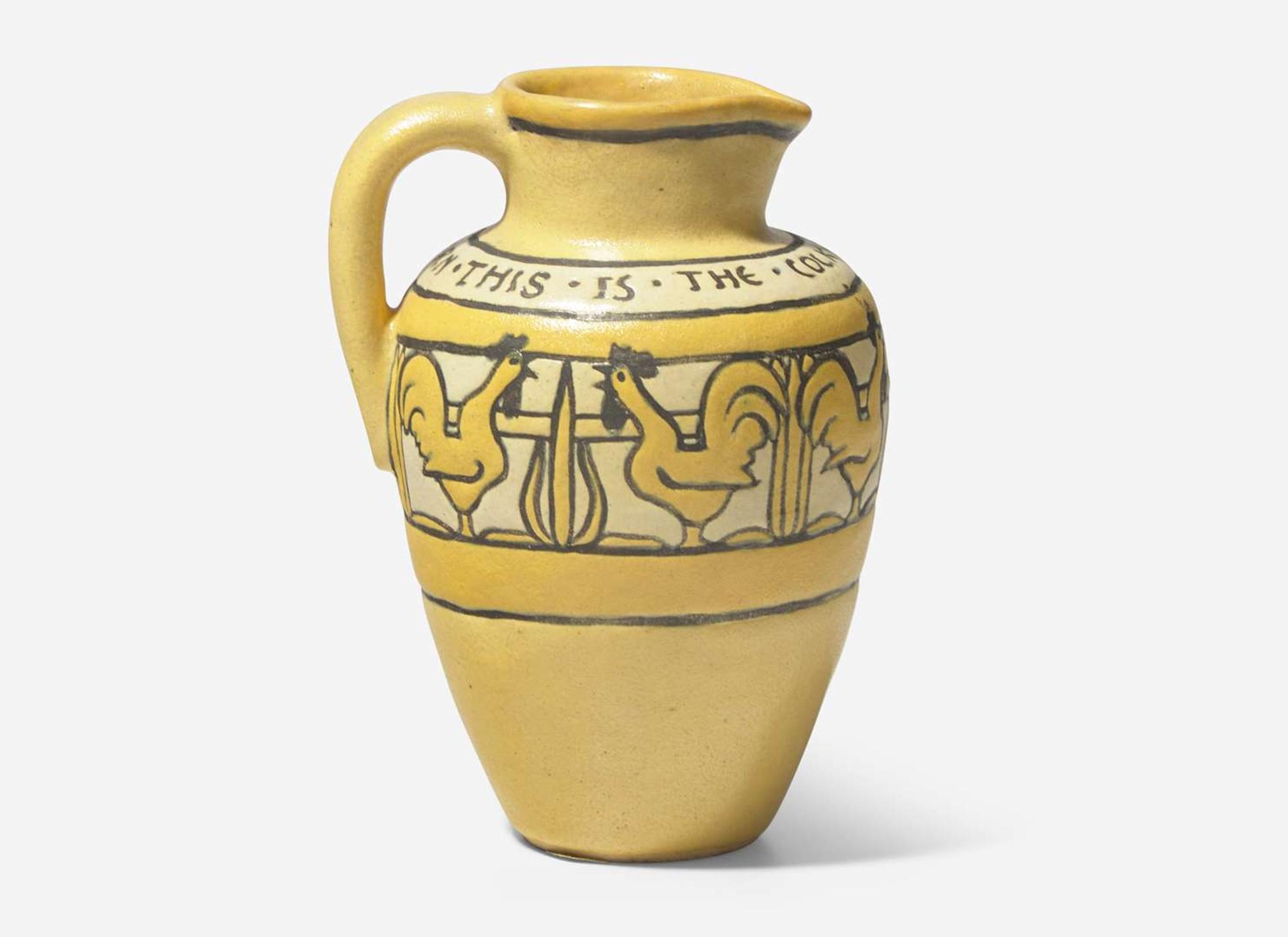 Frances Rocchi for Saturday Evening Girls, Pitcher with Roosters