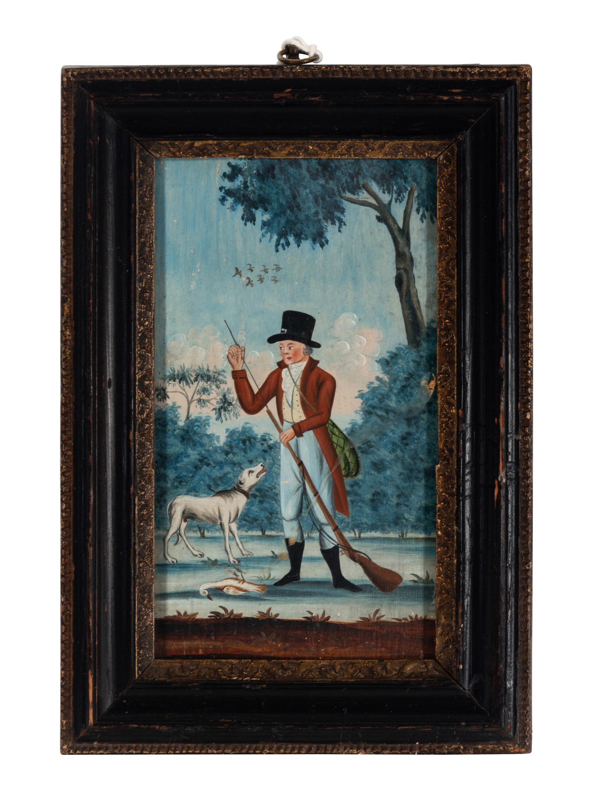 A Pair of English Gouache Paintings