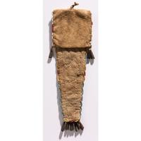 Ute Beaded Buffalo Hide Tab Bag
