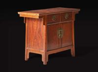 A Chinese huanghuali and hardwood side cabinet 黃花梨及硬木立櫃