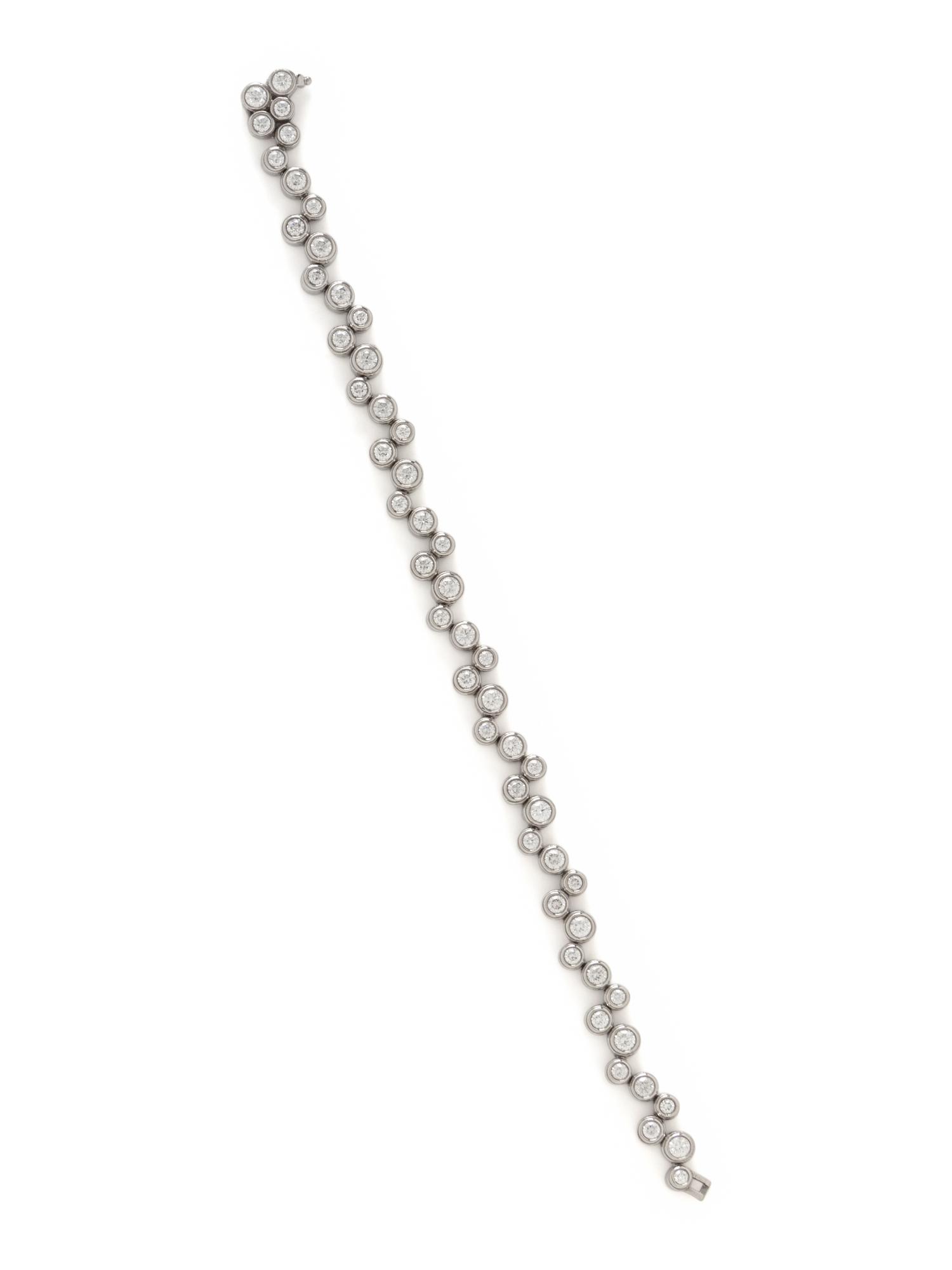 TIFFANY & CO., PLATINUM AND DIAMOND 'BUBBLES' BRACELET