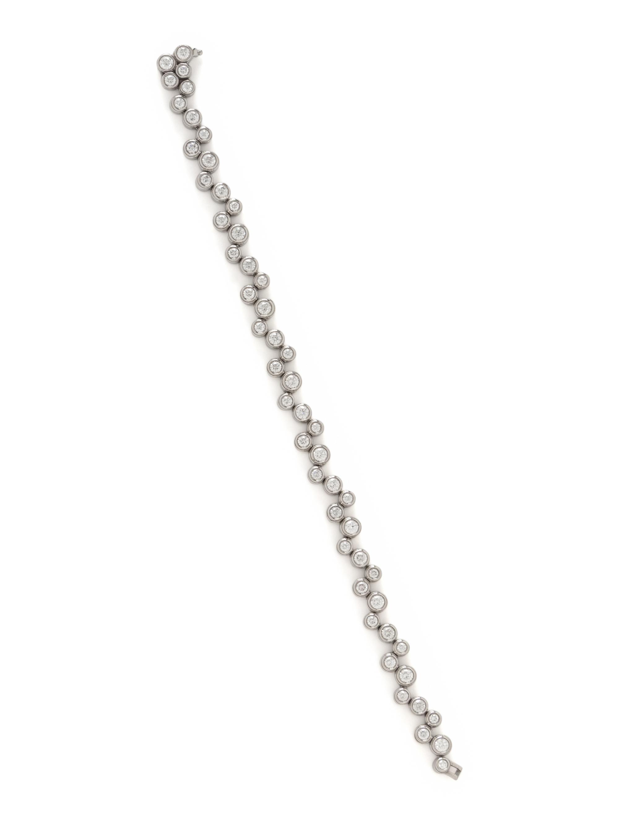 TIFFANY & CO., PLATINUM AND DIAMOND 'BUBBLES' BRACELET