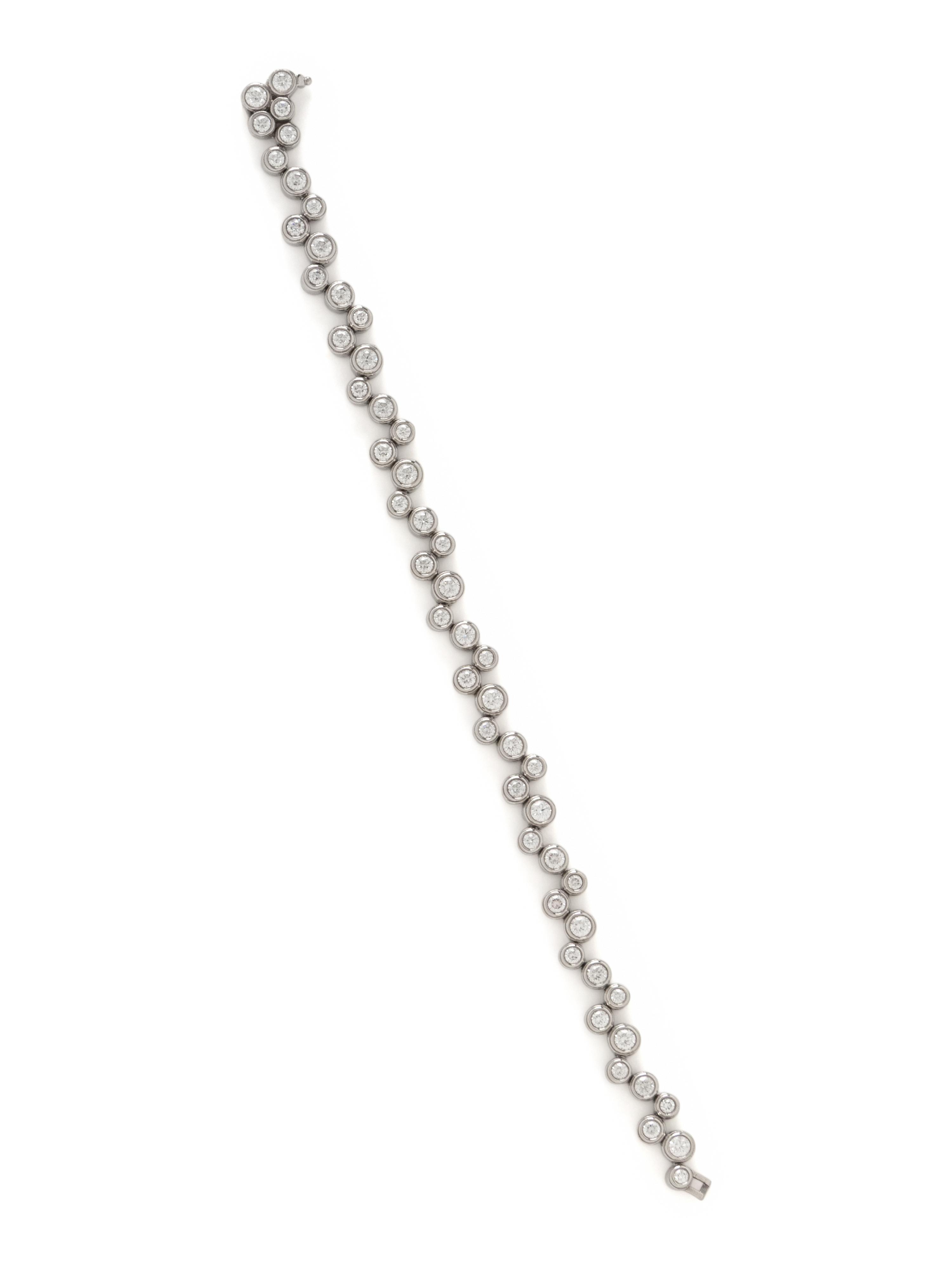 TIFFANY & CO., PLATINUM AND DIAMOND 'BUBBLES' BRACELET