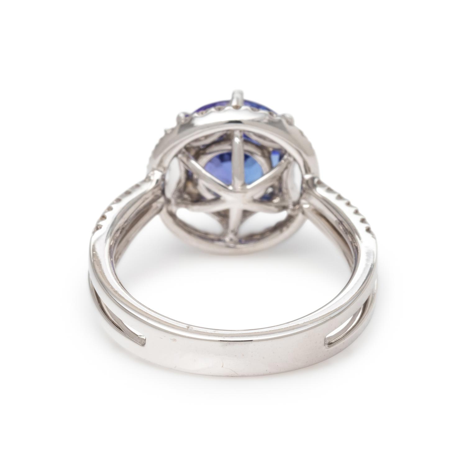 TANZANITE AND DIAMOND RING