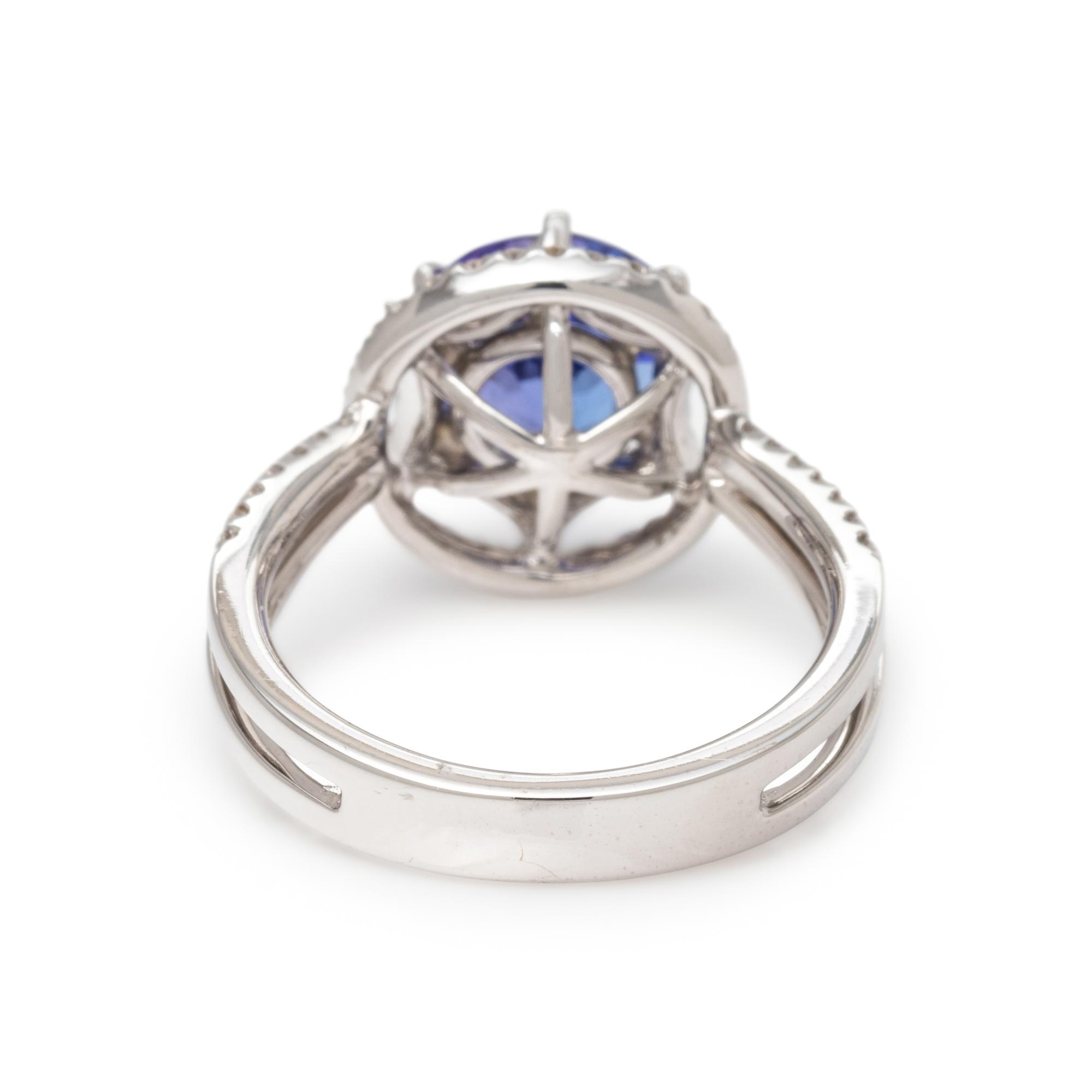 TANZANITE AND DIAMOND RING