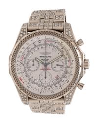 A RARE BREITLING, BENTLEY MOTORS REF. J25362 18K WHITE GOLD AND DIAMOND LIMITED EDITION CHRONOGRAPH WRISTWATCH