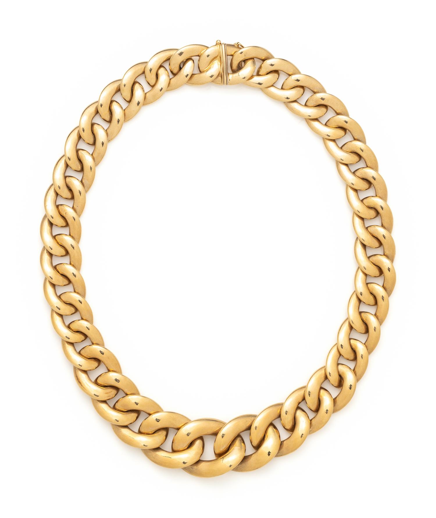 YELLOW GOLD LINK NECKLACE