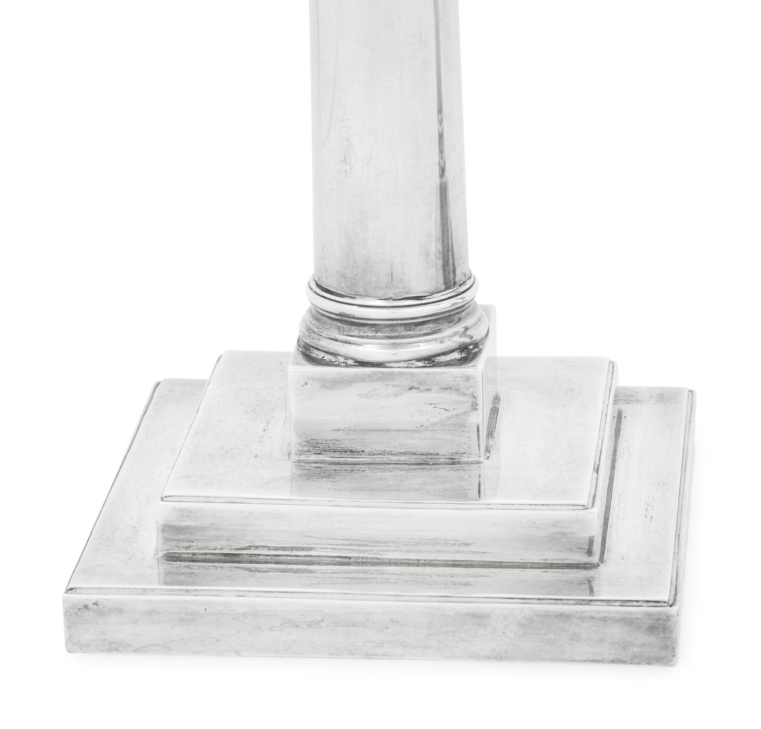 A Pair of Tiffany and Co. Silver Candlesticks