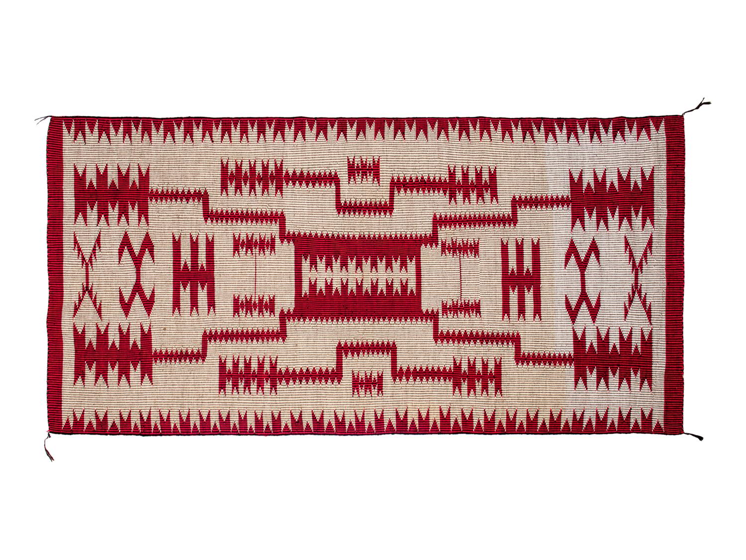 Navajo Raised Outline Storm Pattern Weaving