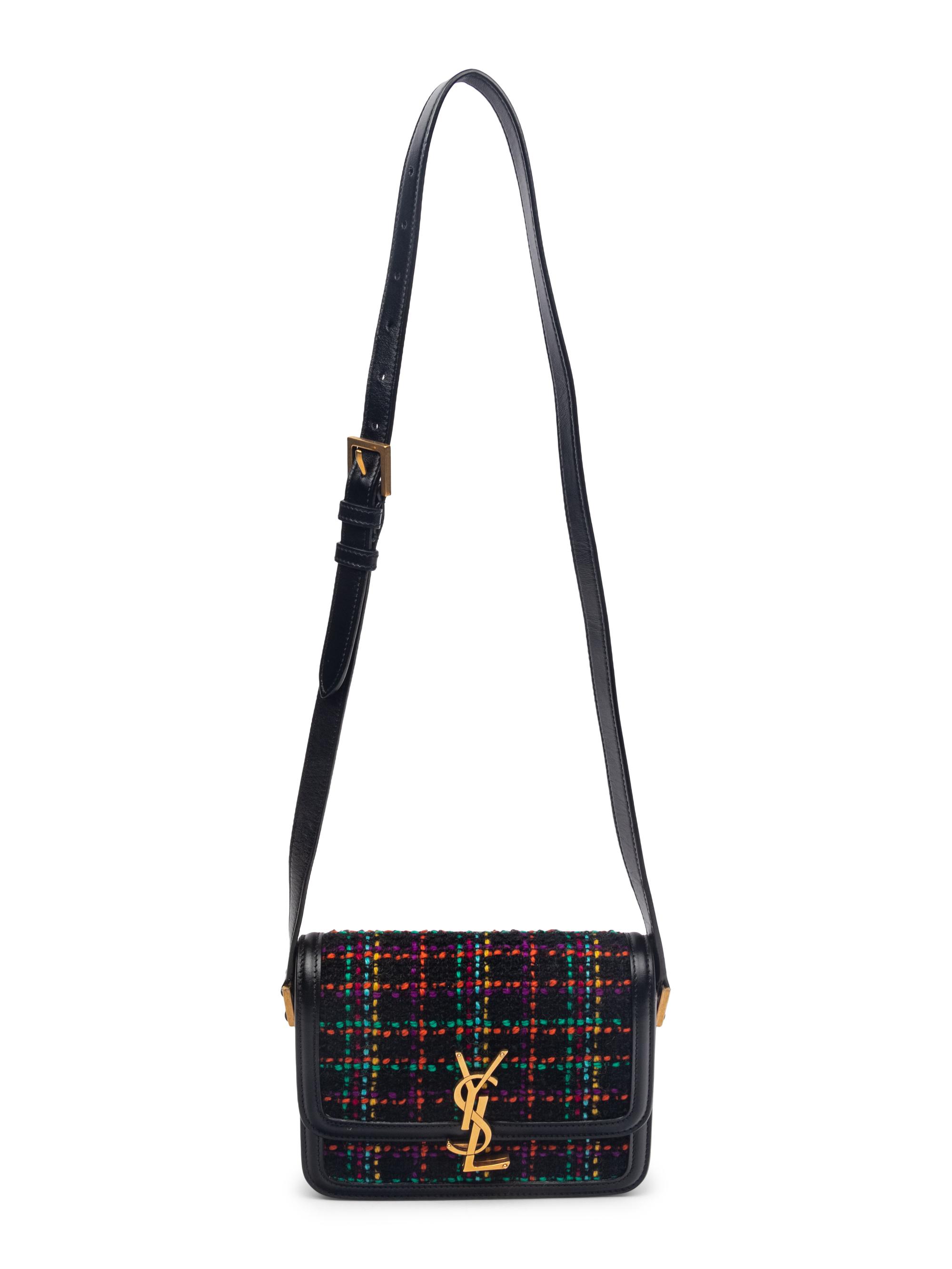 SAINT LAURENT, TWEED SOLFERINO BAG