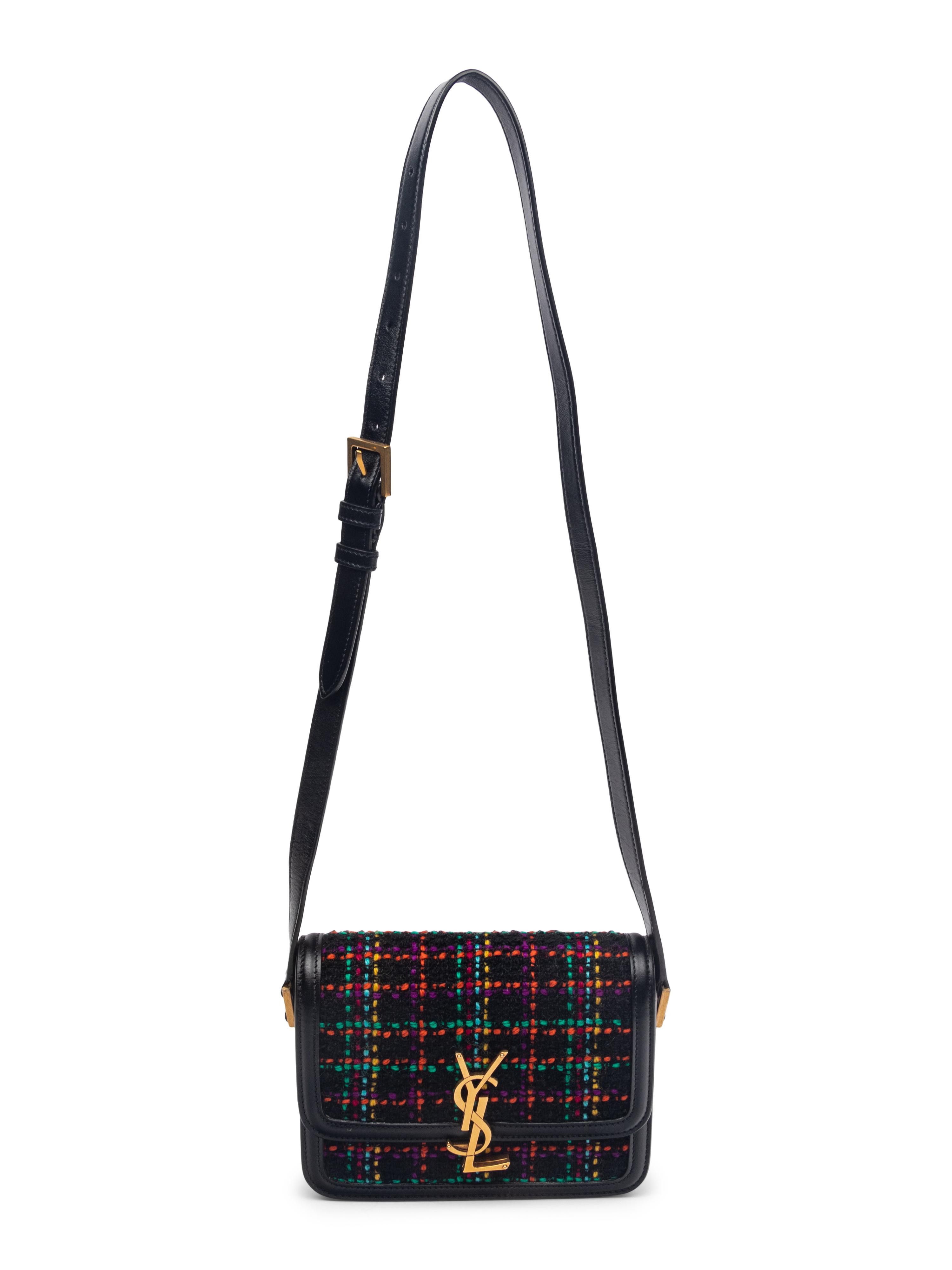SAINT LAURENT, TWEED SOLFERINO BAG