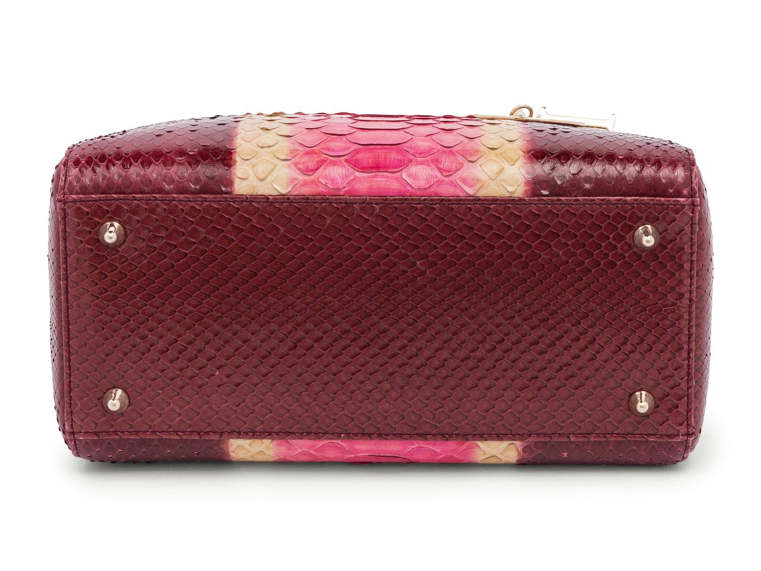 Christian Dior Multicolored Python Small Lady Dior Bag, 2012