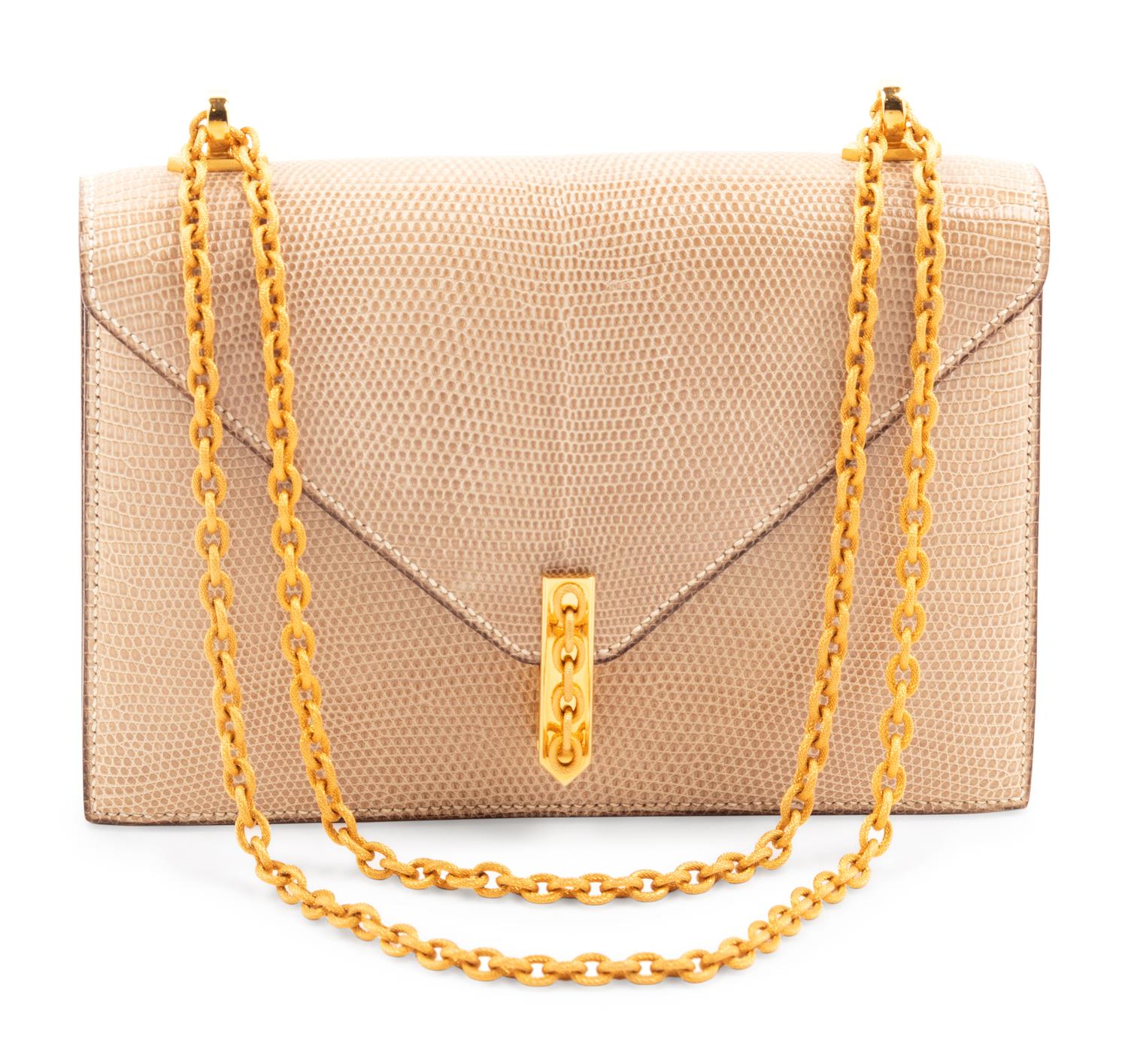 Hermès Beige Lizard Alcazar Bag, 1980s