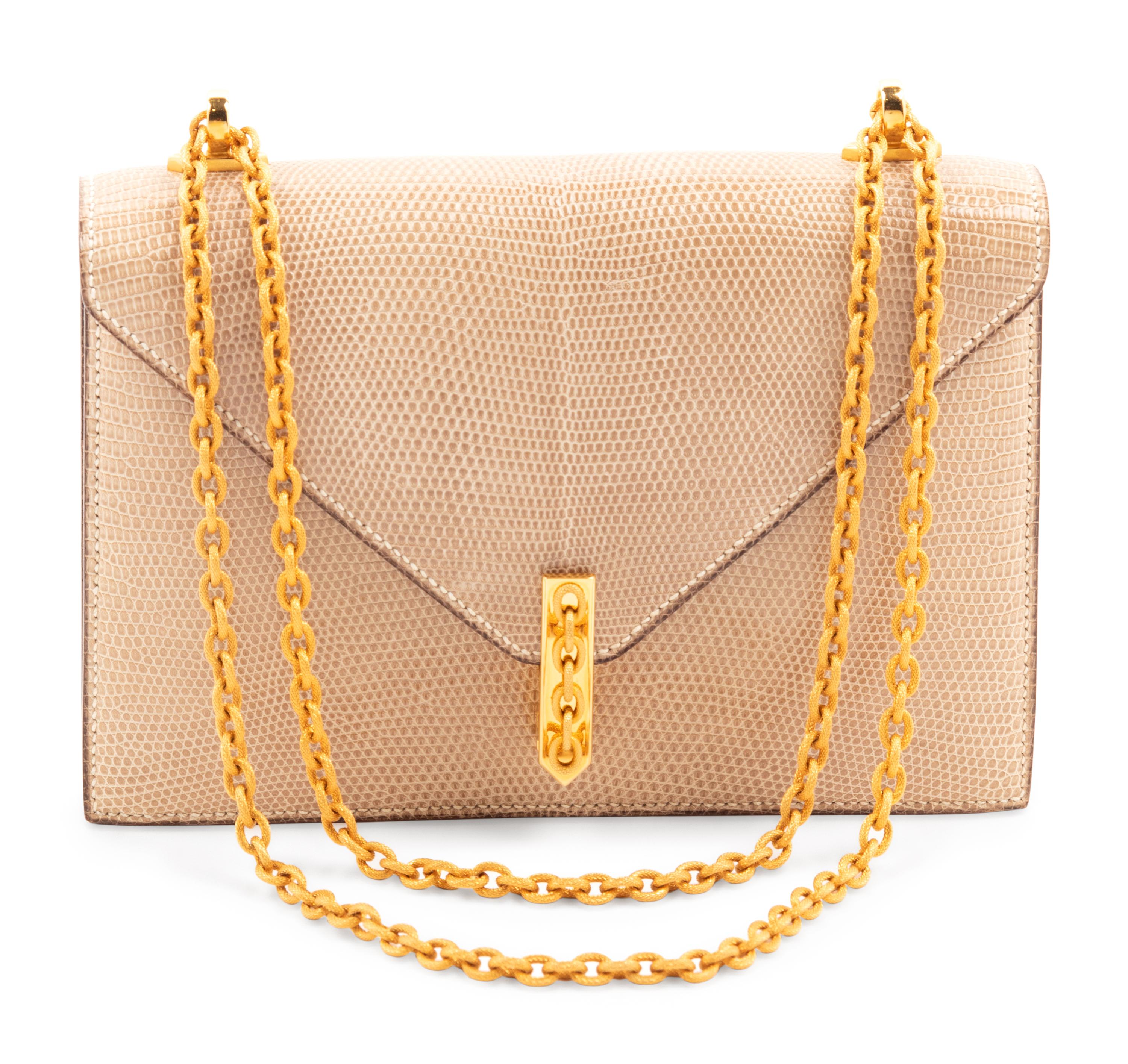 Hermès Beige Lizard Alcazar Bag, 1980s