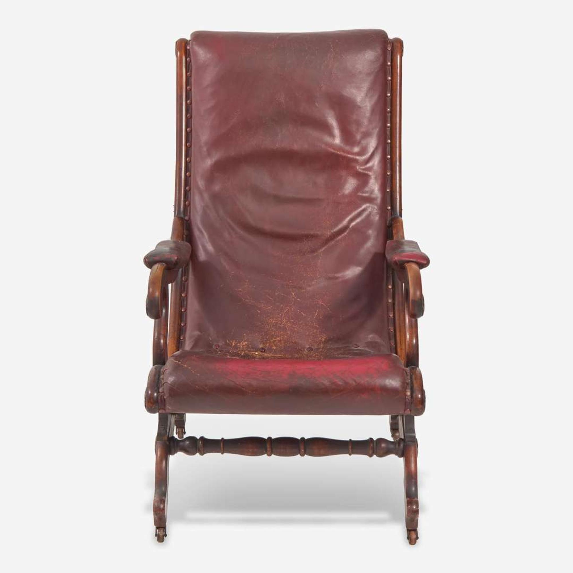 A carved mahogany Campeche chair mid-19th century