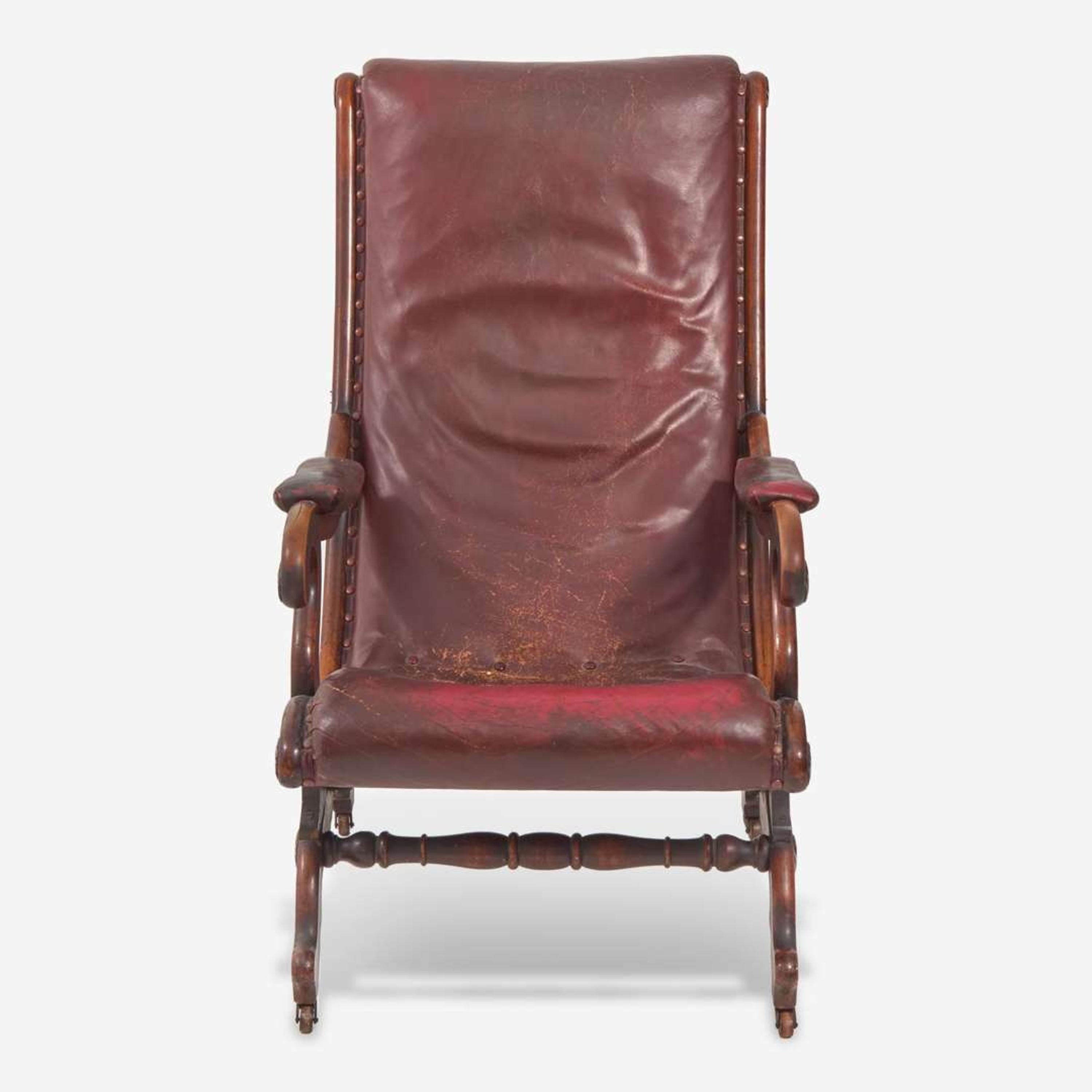 A carved mahogany Campeche chair mid-19th century