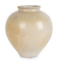 A Chinese White-Glazed Ceramic Ovoid Jar — TANG DYNASTY