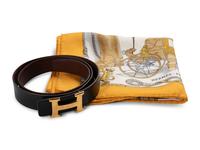 Hermès Belt and 90cm Silk Scarf