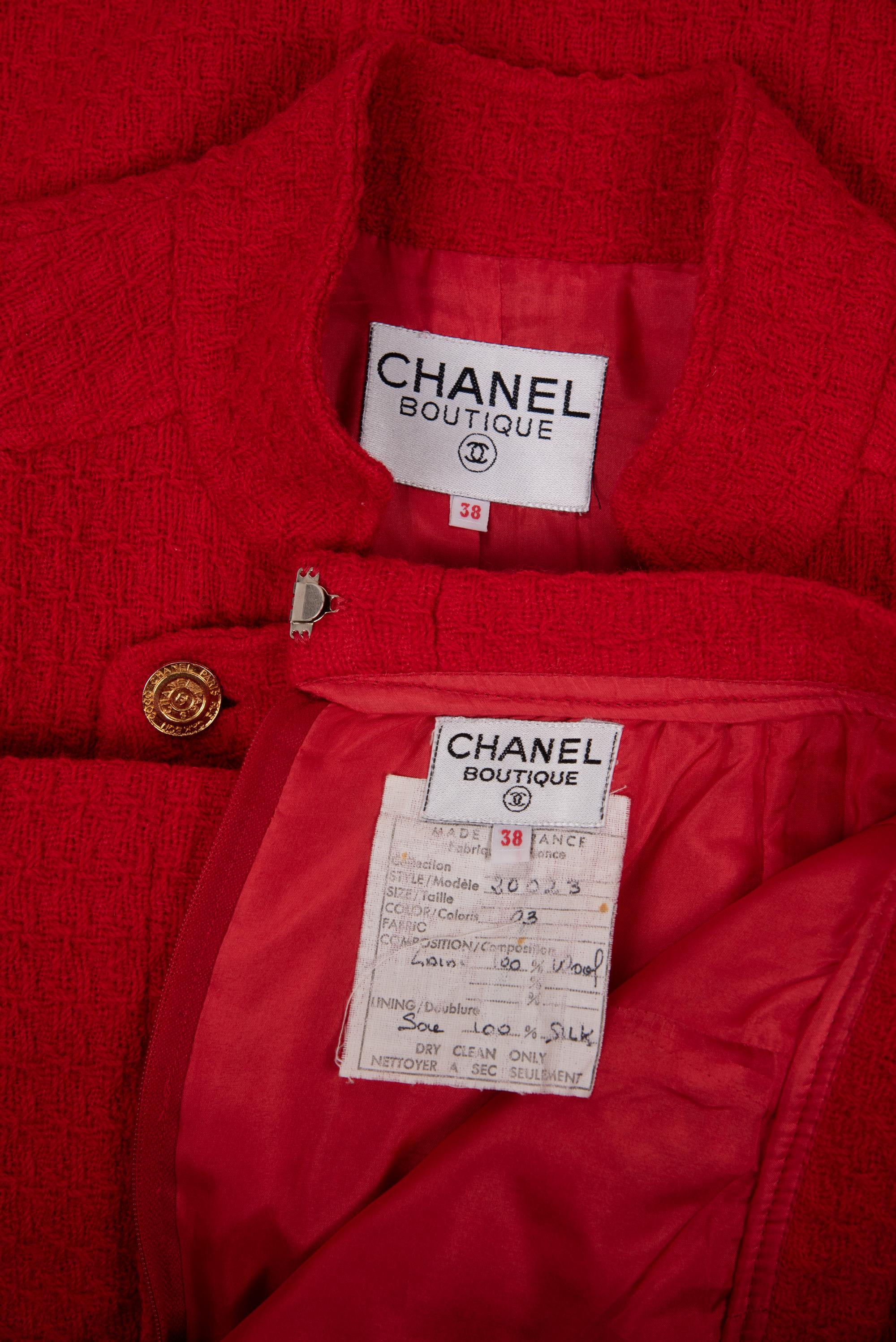 Chanel Tweed Two-Piece Skirt Suit