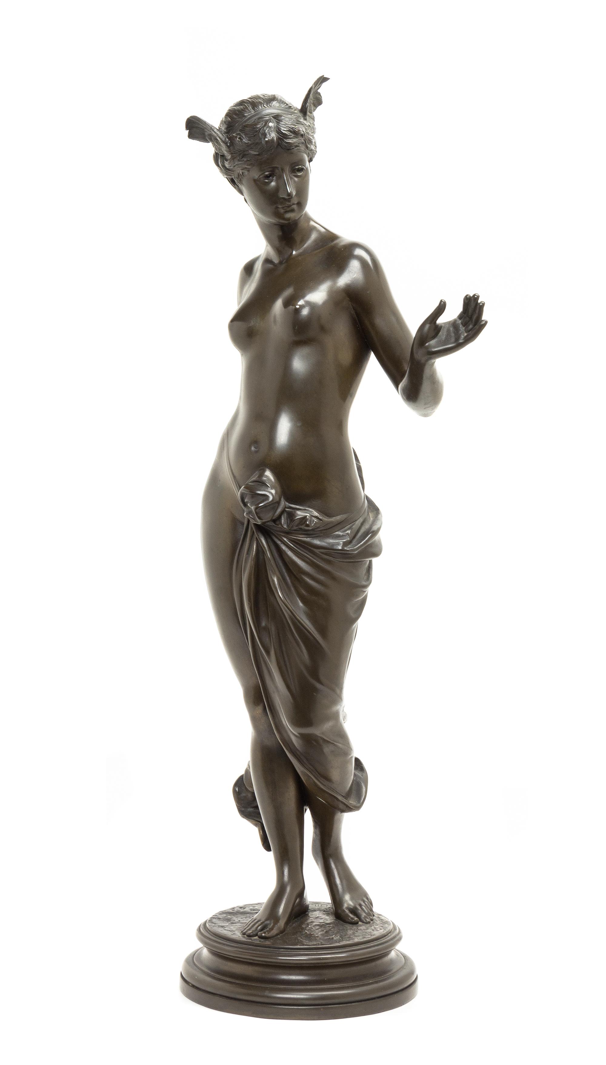 A German Bronze Figure, ALOIS MAYER (GERMAN, 1855-1939), Height 27 inches. — ALOIS MAYER (GERMAN, 1855-1939),