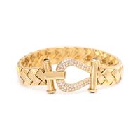 YELLOW GOLD, DIAMOND AND SAPPHIRE BRACELET