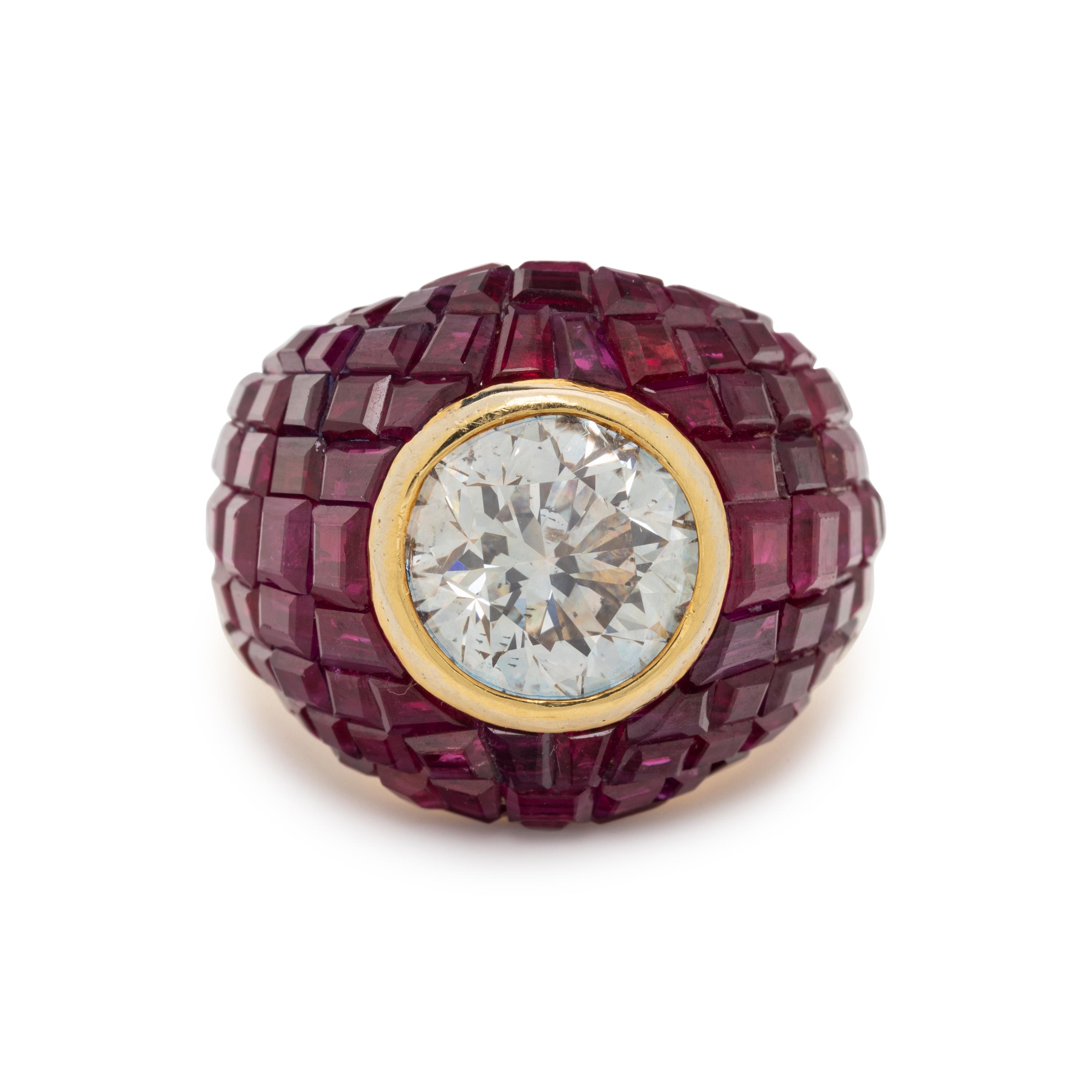 DIAMOND AND RUBY RING