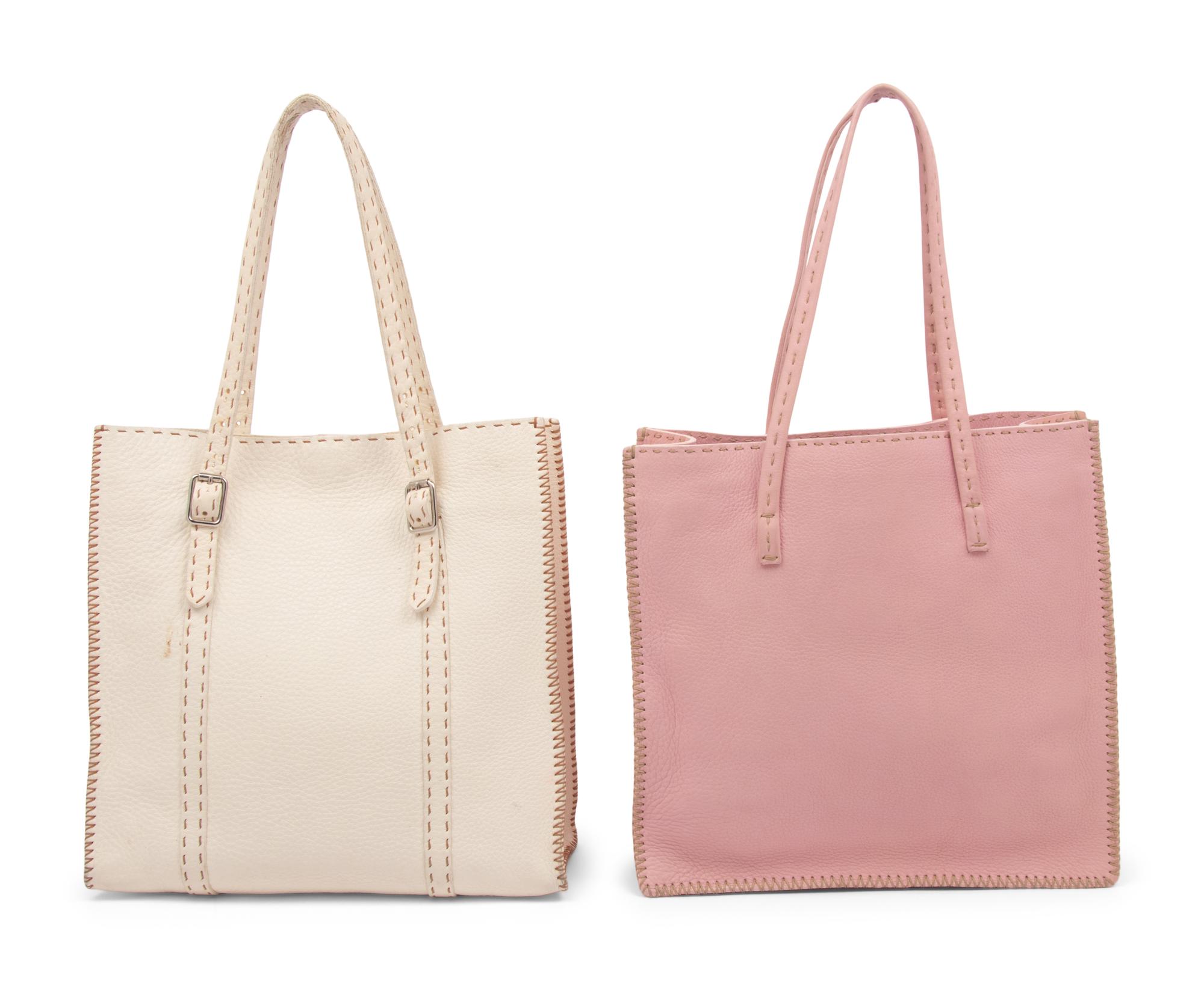 Two Fendi Leather Tote Bags