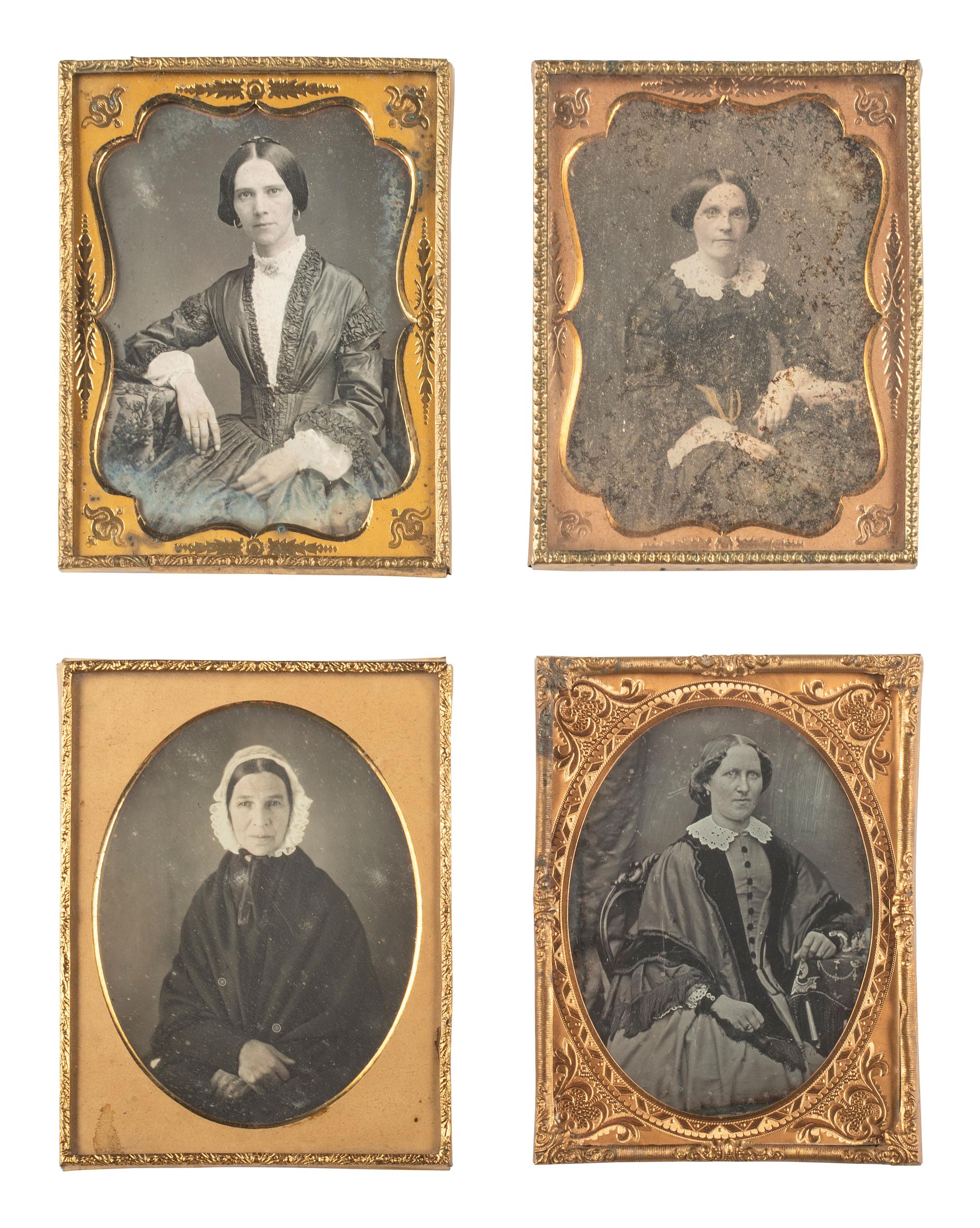 [EARLY PHOTOGRAPHY]. 26 quarter plate daguerreotype portraits featuring women of varying ages.