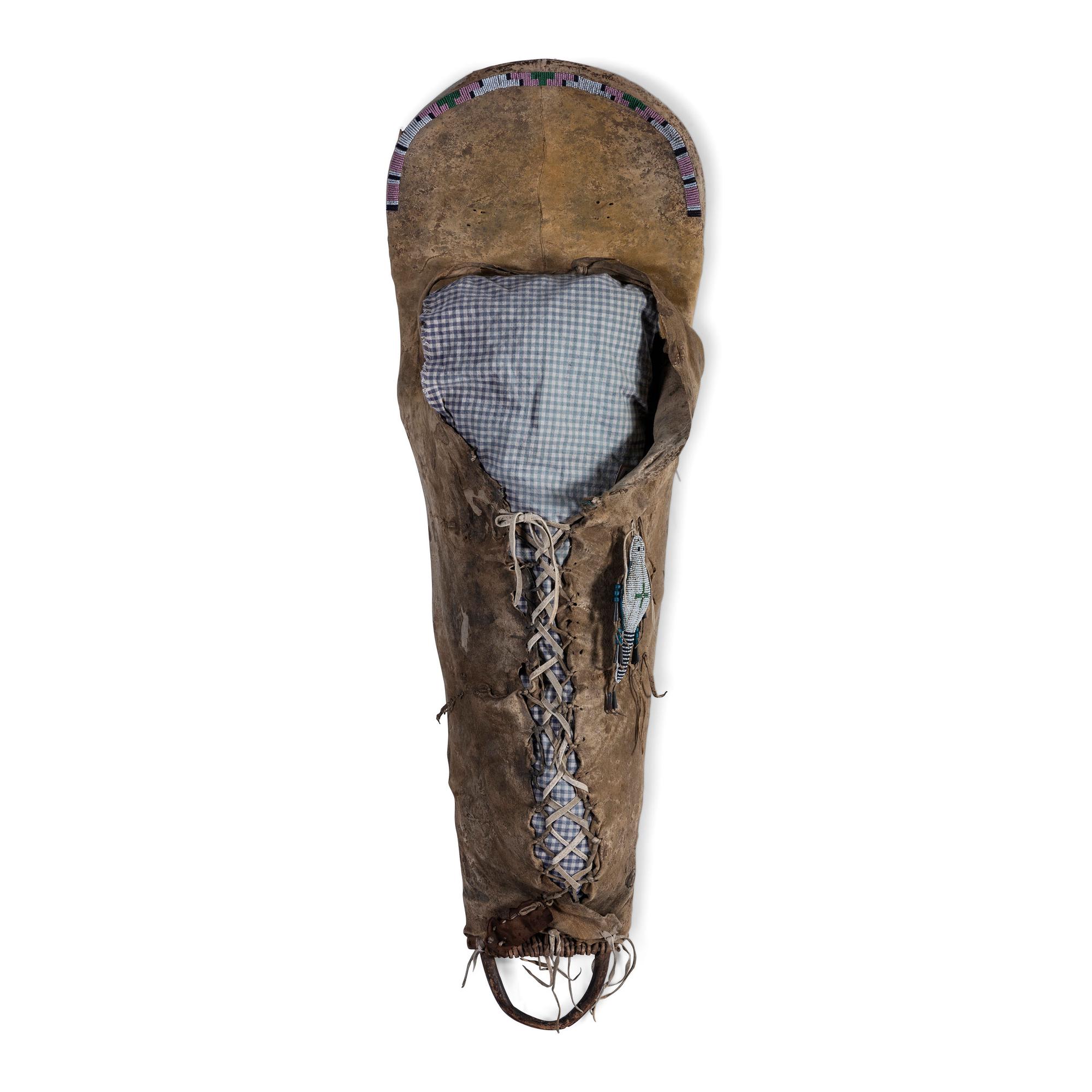 Plateau Beaded Hide Cradle, with Umbilical Fetish