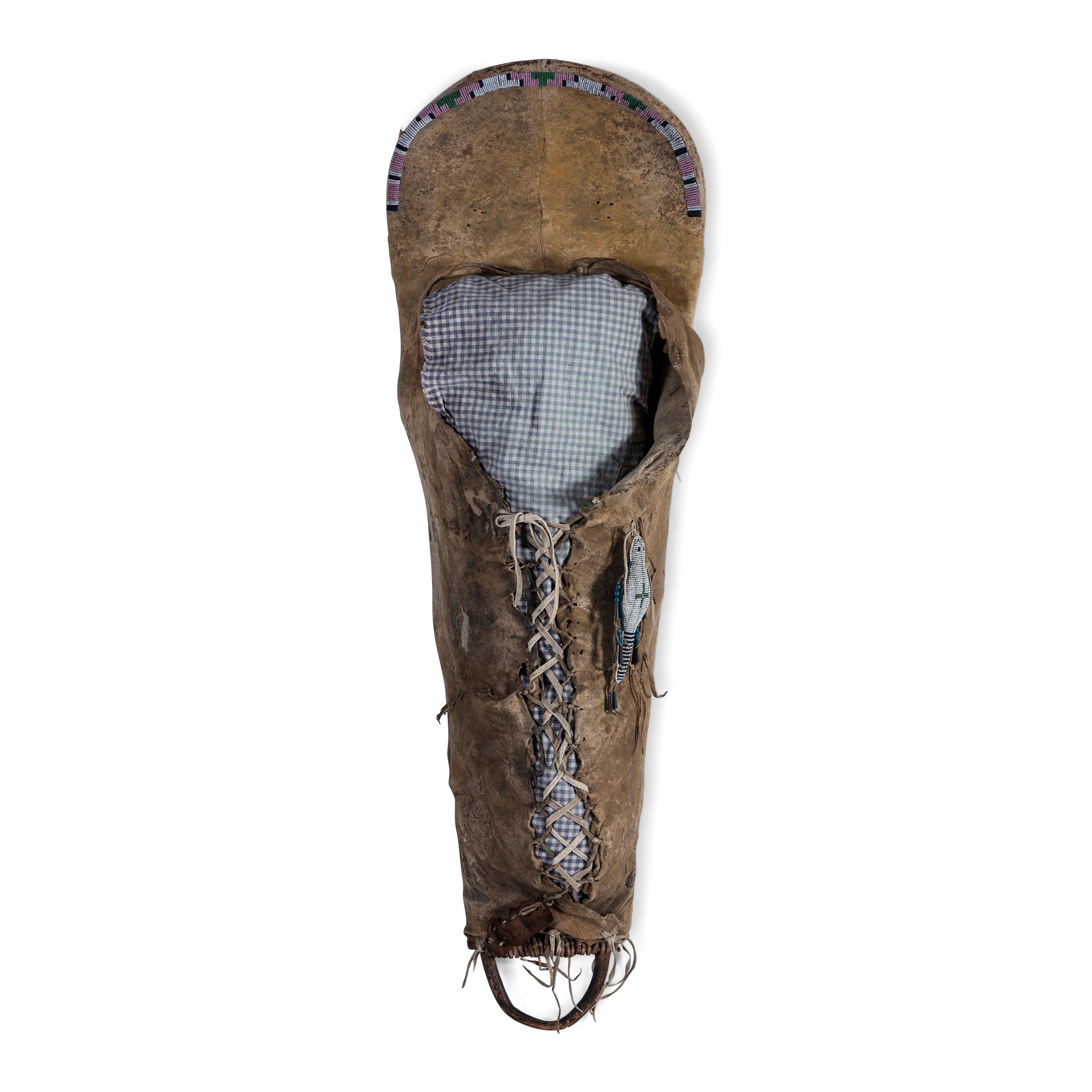Plateau Beaded Hide Cradle, with Umbilical Fetish