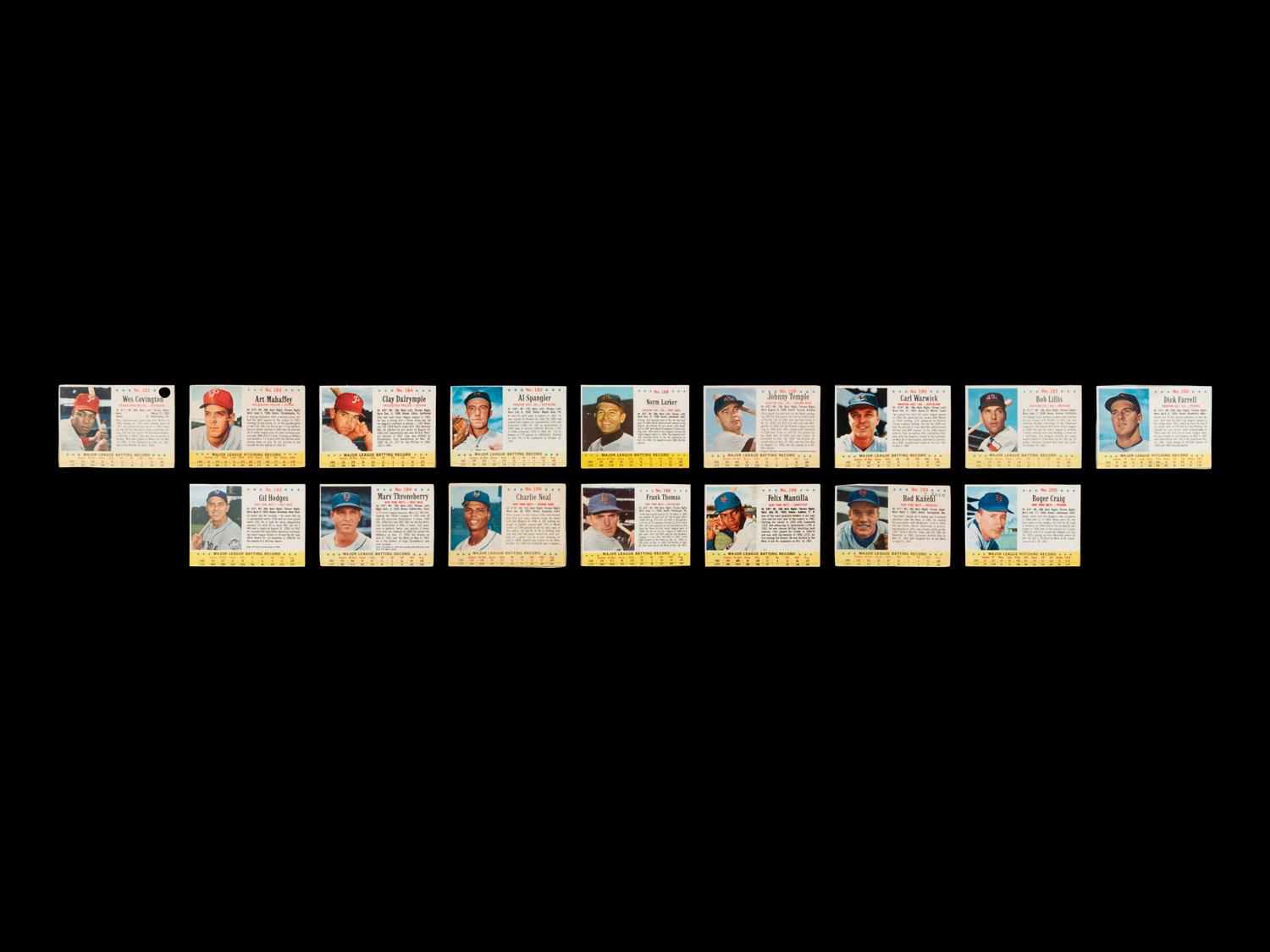 A Near Set of 1963 Post Cereal Baseball Cards (172/200)