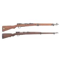 **2 Japanese Rifles: A Type 99 Arisaka Rifle with Ground Mum, Anti-Aircraft Sights and A Navy Marked Type 38 School Gun