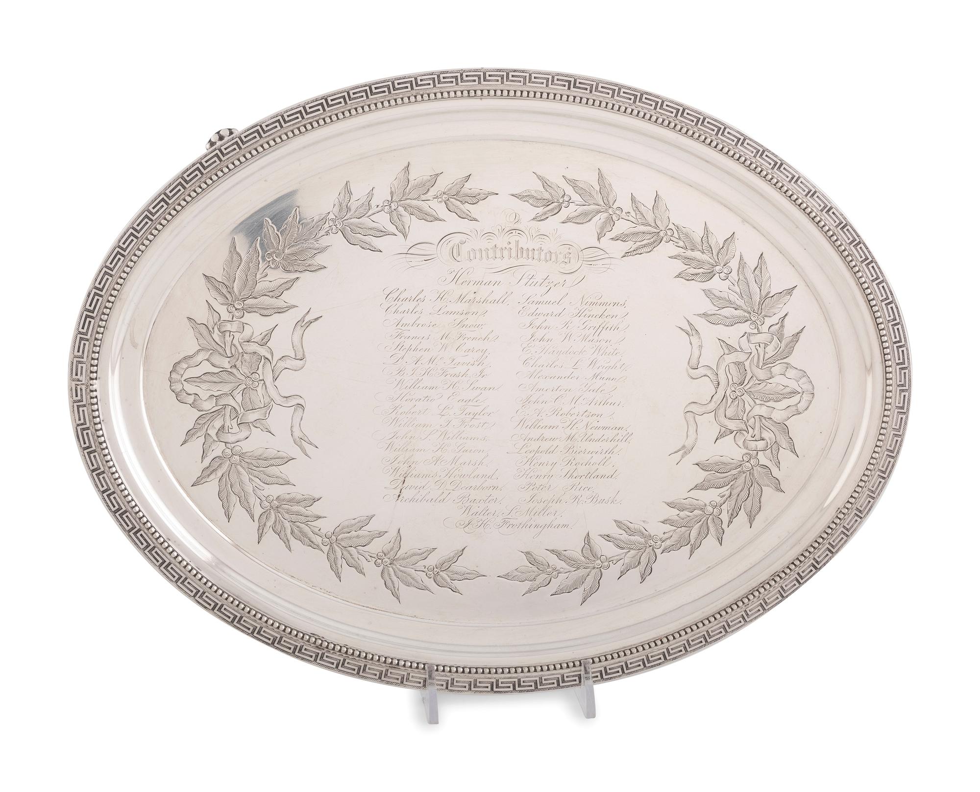 An American Silver Presentation Tray