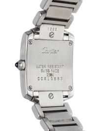 CARTIER, STAINLESS STEEL REF. 2384 'TANK FRANCAISE' WRISTWATCH